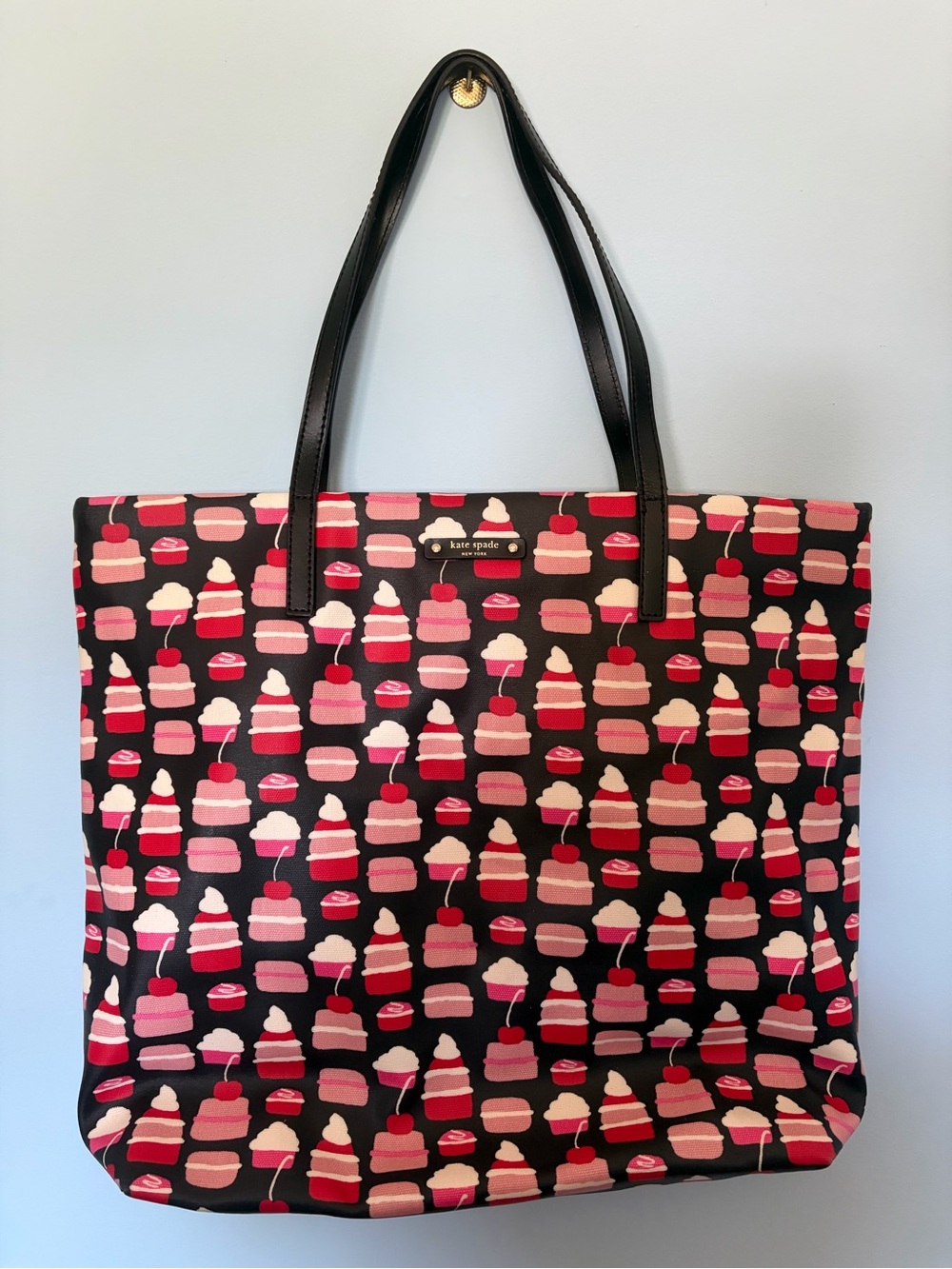 kate spade Black, Pink & Red Dessert Print Tote